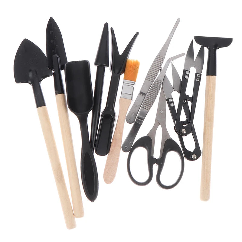13 Pcs fleshiness Plant Garden Tools Set For Succulents Potted Plants Seedling Starter Spade Pruning Tweezers Scissors