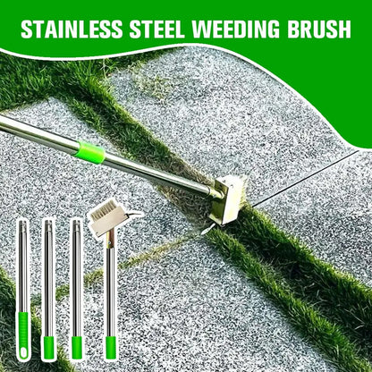 Stainless Steel Detachable Weeding  Brush for Weeding Stone Board Gap Cleaning Garden Tools for Deck Patio Walkwa