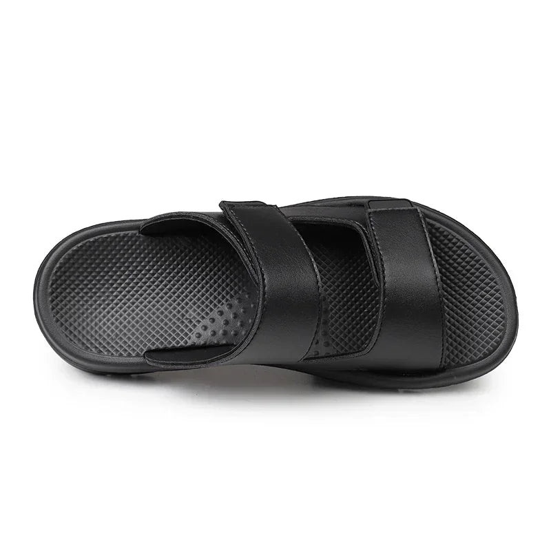 Men Slippers Shoes Solid Color Slip On Casual Beach Slides Mens Thick Sole Anti Slip Shoes for Men 2024 Summer Fashion Sandals