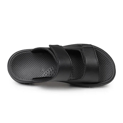 Men Slippers Shoes Solid Color Slip On Casual Beach Slides Mens Thick Sole Anti Slip Shoes for Men 2024 Summer Fashion Sandals