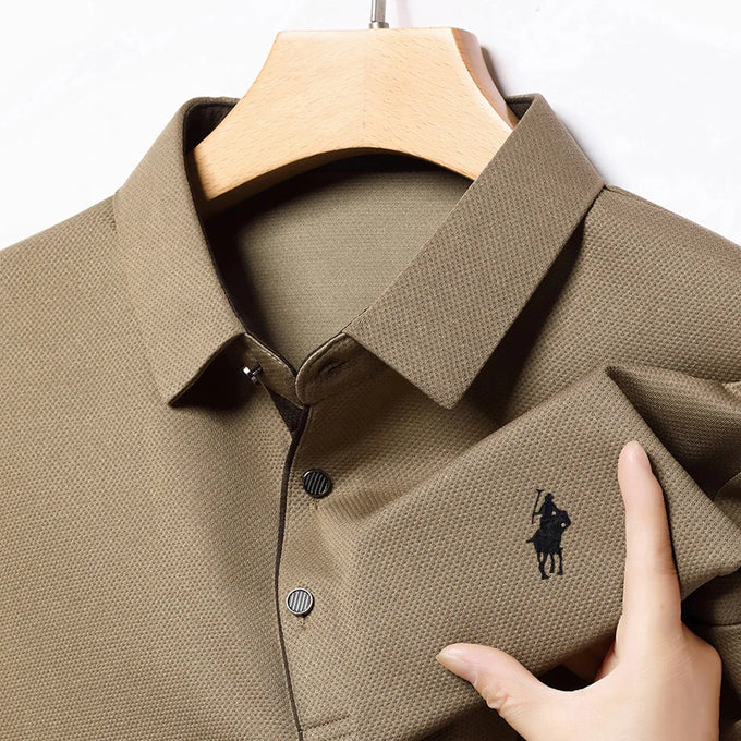 Men's Long-Sleeve Polo Shirt — product image