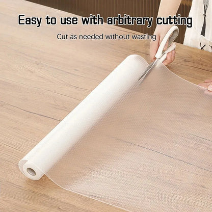 1 Roll For Kitchen Cabinets EVA Waterproof Fridge Pad Cupboard Mat Easy Placemats Non-Adhesive Drawer Liner