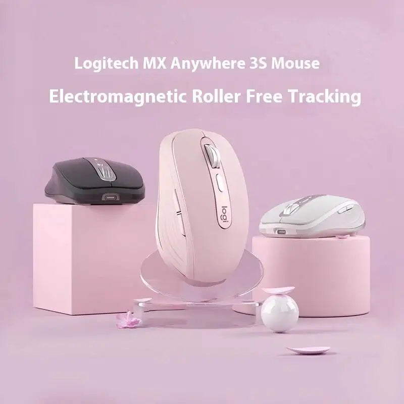 Logitech MX Anywhere 3S Mouse, Wireless, 8000 DPI, MagSpeed Scroll, Silent, 10m, USB-C Charge, Laptop