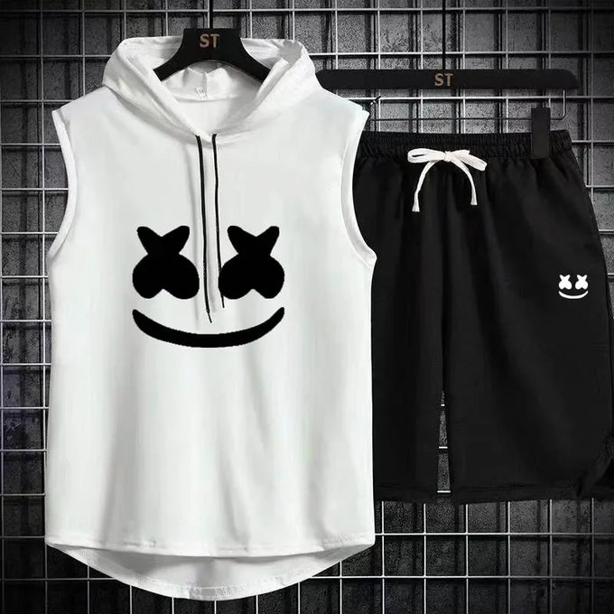 Men's Hooded T-Shirt & Shorts Set — product image