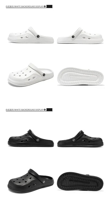 YUYIN Mens Summer Beach Sandals Casual Garden Clogs Outdoor Wide Toe Cross Sandals for Ladies Non Slip House Shower Slippers