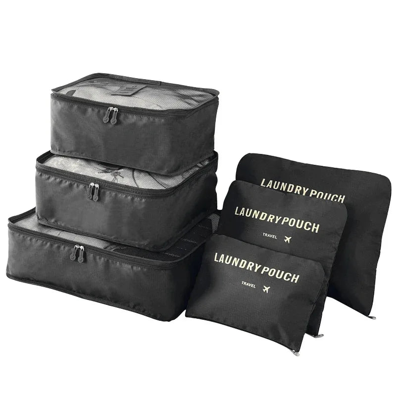 6/8Pcs Set Travel Bag Organizer Clothes Luggage Travel Organizer Blanket Shoes Organizers Bag Suitcase Pouch Packing Cubes