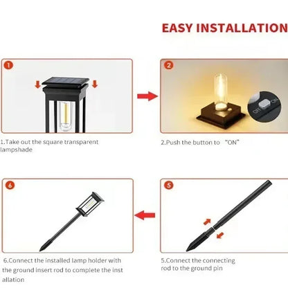 Waterproof LED Solar Lights for Garden Yard Driveway - Automatic Pathway Lighting Outdoor Landscape Lighting Auto On/Off at Dusk