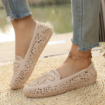 Summer New Style Round-toe Comfortable Anti-slip Sexy Casual Shoes Fashionable and Popular - Bow-shaped Flat Shoes for Women