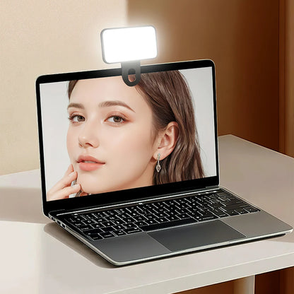 Mini Selfie Fill Light Rechargeable 3 Modes Adjustable Brightness Portable For Mobile Phone Computer LED Fill Light