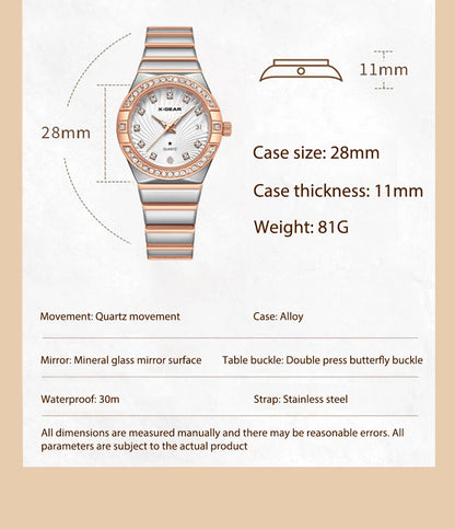 New Luxury Trendy Ladies Watch Luminous Waterproof Stainless Steel Date Woman Watch Fashion Elegant Quartz Women's Watches