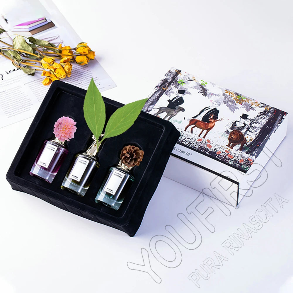 Luxury Brand Women Perfumes And Colognes Men 75ml Eau De Parfum Femme Lasting Fragrance Plant Floral Scent Spray Gift Box 3Piece