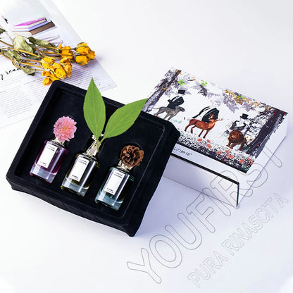 Luxury Brand Women Perfumes And Colognes Men 75ml Eau De Parfum Femme Lasting Fragrance Plant Floral Scent Spray Gift Box 3Piece
