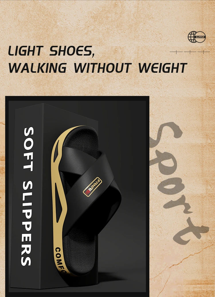 Men's Outdoor Fashion Sandals-Cross Strap Open Toe Slide Sandal,Non-Slip Bath Shower Slippers,Beach Shoes for Swimming & Walking