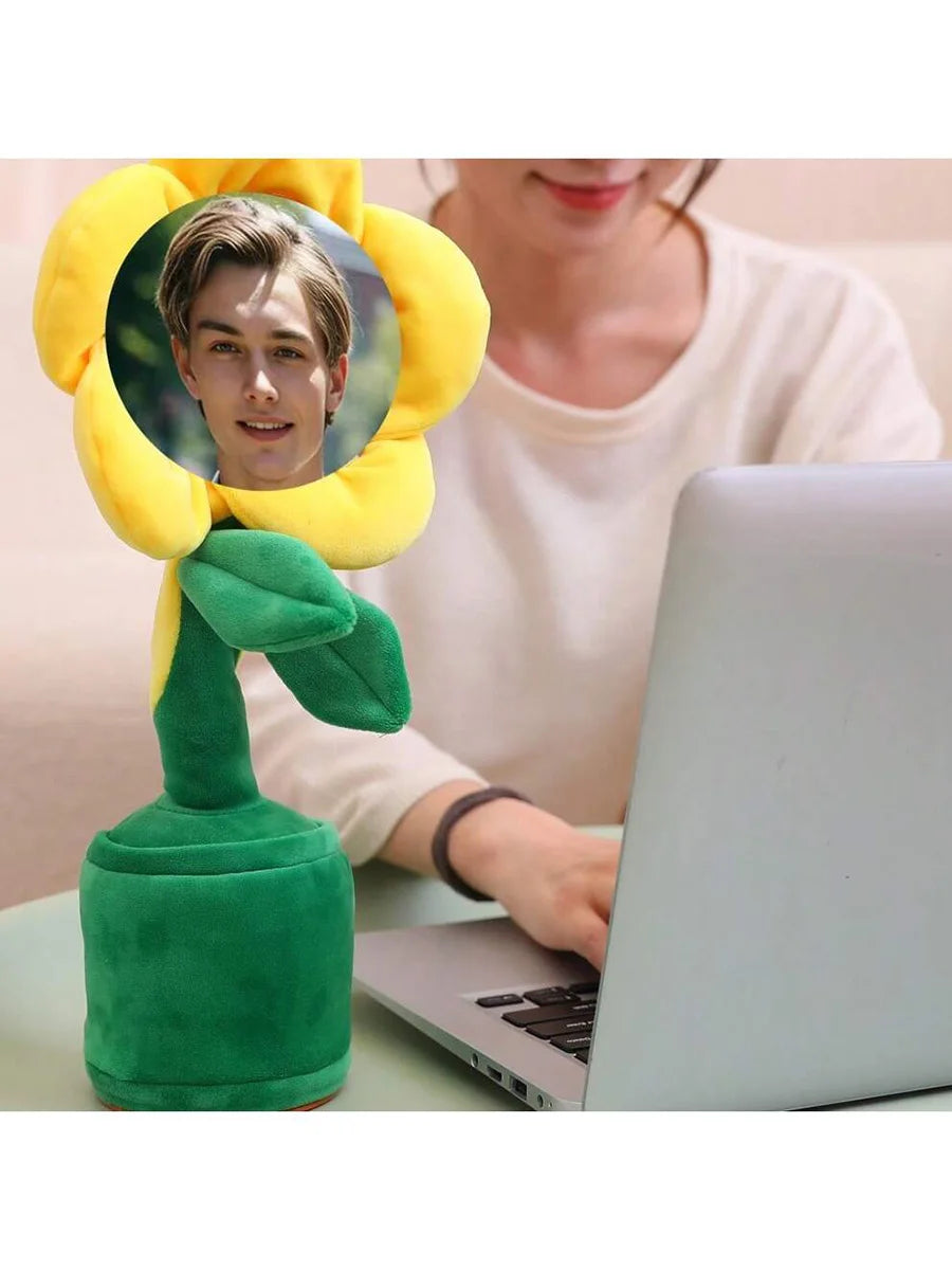DIY flower shaped decoration with customized plush flowers, singing, learning to speak, recording, enchanting flower decoration