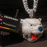 Crystal Bear Pendant Necklace — view 3