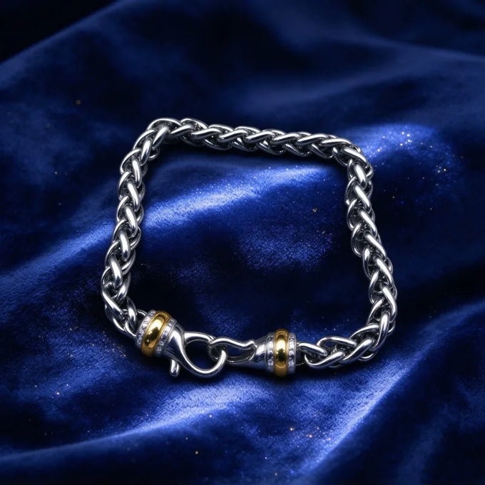 Two-Tone Twisted Cable Bracelet — product image
