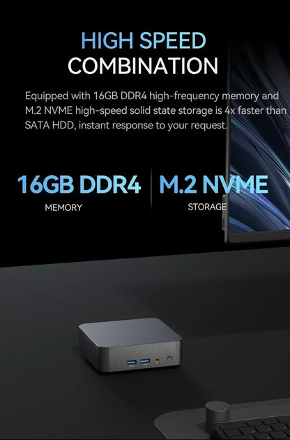 Intel Core N95 i9 10980HK 2026 Quintessential Mini PC Windows 11 Pro 2TB SSD 4K 60Hz WiFi6 BT5.2 Diminutive Vest Pocket Computer