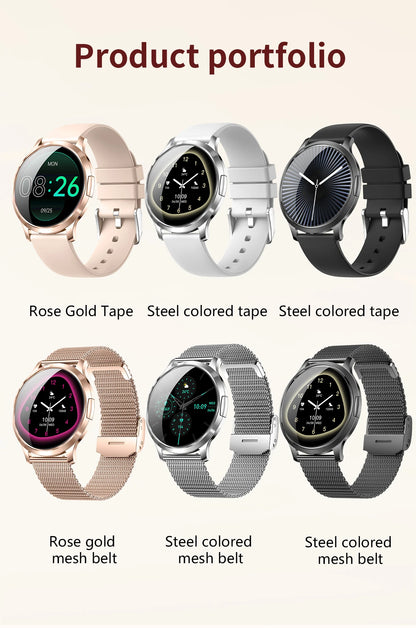 2026New Ultra-thin Women Smart Watch HD AMOLED Full Touch Screen Bluetooth Call Blood Pressure IP68 Waterproof NFC 7.3mm bracele