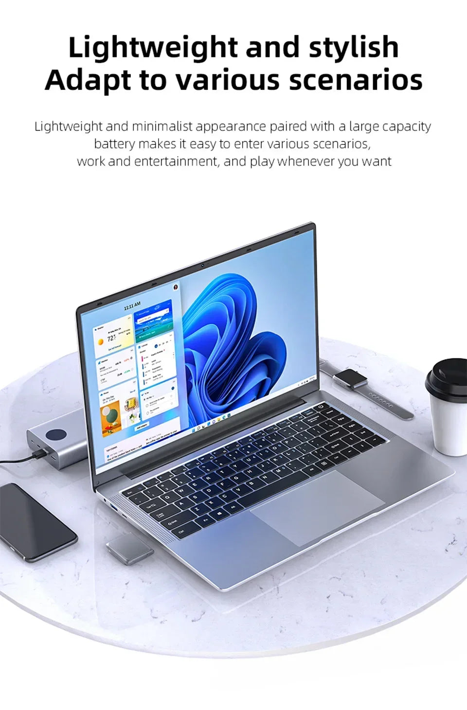 14.1 Inch Business Ultra Portable Laptop 2026 Win11 DDR4 16GB/32GB RAM 2TB SSD Slim Office Notebook PC I9-9900 Intel 6500Y