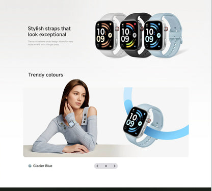 Global Version Redmi Watch 6 2.07" AMOLED Screen 550mAh Battery 150+ Sports Modes 5ATM Water Resistance Xiaomi HyperOS 3