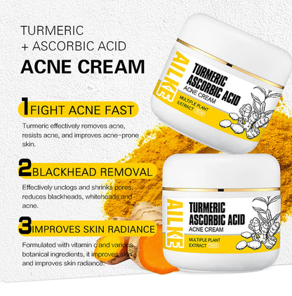 AILKE Organic Turmeric Skin Care Set, Brighten, Cleaning Skin, Remove Acne,Pimples, Whitening, Even Skin Tone, Improve Dry Skin