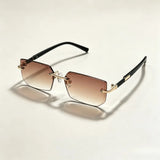 Rimless Gradient Sunglasses Set — view 2