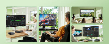 Mini PC with AMD Ryzen7 7735HS/7730U 32GB 512GB SSD AMD Mini PC computer Gaming PC  Support 4K HDMI DP Type-C WiF