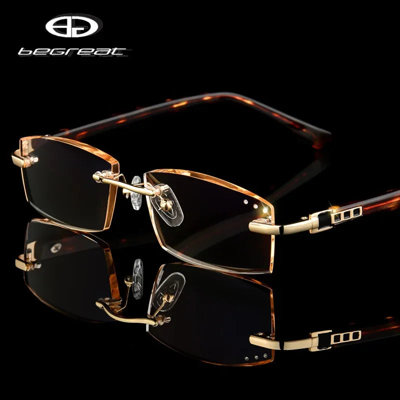 Begreat Rimless Square Reading Glasses — view 1
