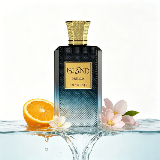 Khadlaj Island Dreams Unisex Perfume Fresh Aquatic Citrus Fragrance Elegant Gift for All - Fruit Floral Wood Musk Notes