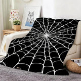 Spiderweb Flannel Throw Blanket — view 2