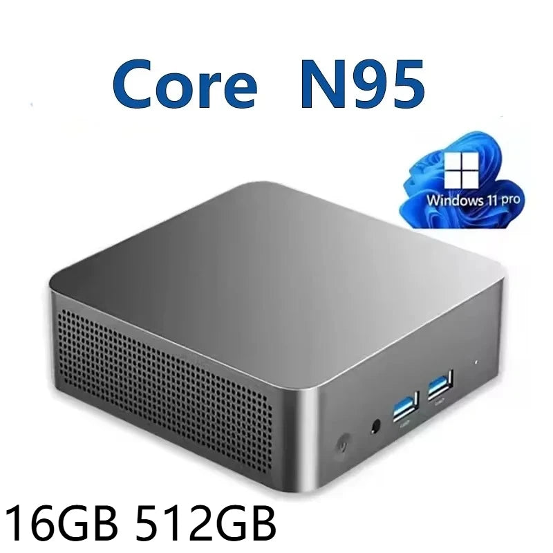 Intel Core N95 i9 10980HK 2026 Quintessential Mini PC Windows 11 Pro 2TB SSD 4K 60Hz WiFi6 BT5.2 Diminutive Vest Pocket Computer