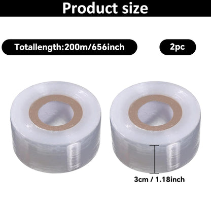 200m Length Eco-Friendly Biodegradable Grafting Tape Graft Membrane Gardening Bind Belt PE Grafting Tape Packaging wrapping film