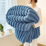 ROSEKIND Striped Fleece Blanket — view 10