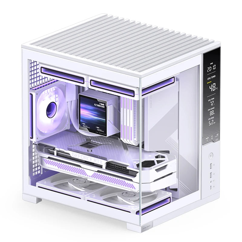 Jonsbo D34 MATX SeaviewRoom Chassis Support 280 Cold Row ATX Power Supply Type-C Digital Monitoring Screen Mini-ITX Desktop Case