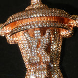 Crystal Hourglass Pendant Necklace — view 6
