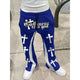 Men's Cross-Print Flared Sweatpants — view 6