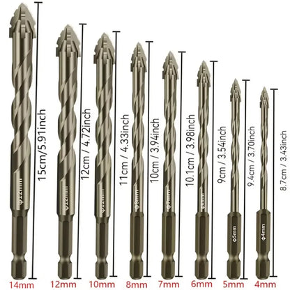 Upgraded four-edged sawtooth drill bit for tile drilling and concrete special electric drill ultra-high hardness drill bit