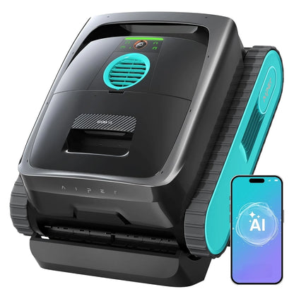 Cordless Robotic Pool Cleaner with Wireless Charging Dock, Smart Waterline Parking, Custom