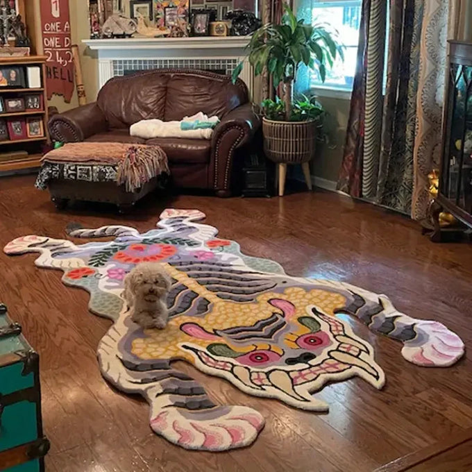 Tiger-Shaped Indoor Area Rug — product image