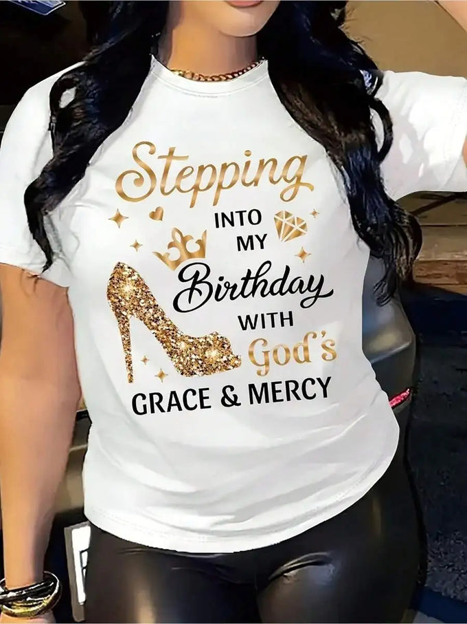 Birthday Crown & Heels Graphic T-Shirt