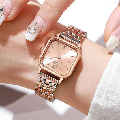 Fashion Women Watches Casual Square Dial Quartz Wristwatches Reloj Mujer Girls Clock Gift（Without Box）