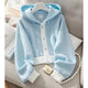 Patchwork Hooded Cardigan