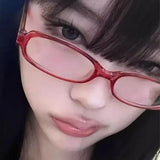 Y2K Small Oval-Square Glasses — view 5