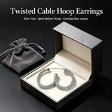 Twisted Cable Hoop Earrings