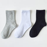 Kids' Solid Color Cotton-Blend Socks — view 2