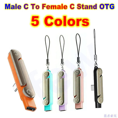 Foldable Charge Cable Usb C Charging Mobile Cable C Flat Charger for iPhone Kickcable Phone Kick Stand Ultra Fast Type C Wire 2M