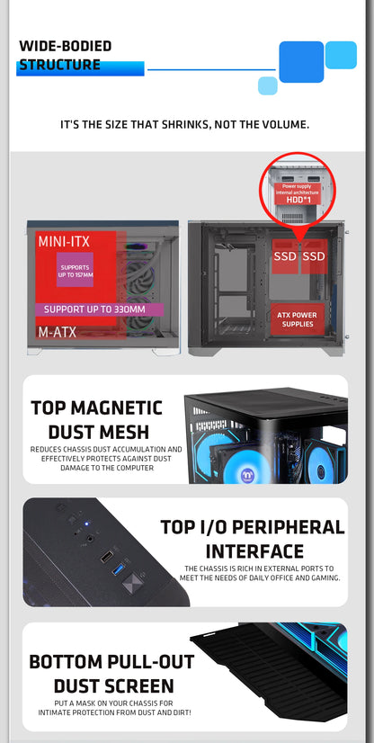YEAH MAGIC  AMD Ryzen 5 5600GT  Gaming Desktop 16GB(8G*2) DDR4 3200 1T NVME SSD ARGB 7 Fans Win 11 Home Gamer Desktop PC in US