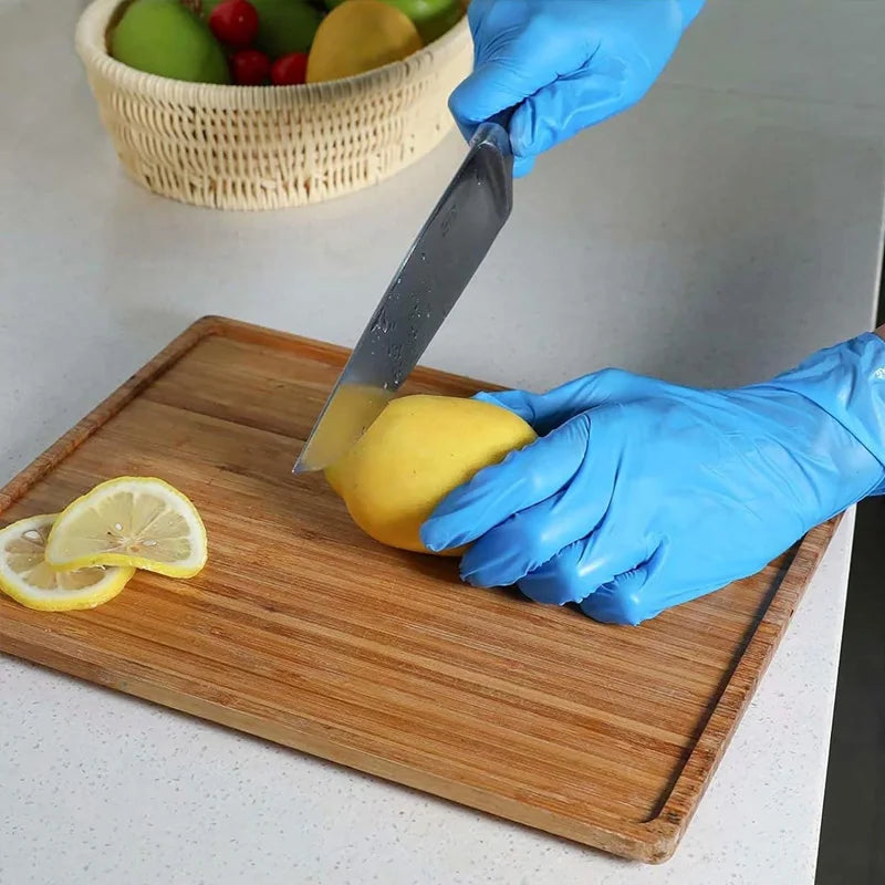 100 PCS Nitrile Kitchen Gloves, Size M, Durable & Puncture Resistant. 21x11cm, for Cooking & Cleaning