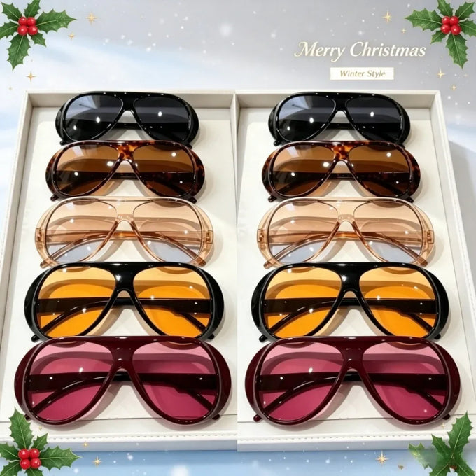 Double-Bridge Teardrop Sunglasses Set — view 1