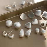 Brushed Geometric Earrings — view 3